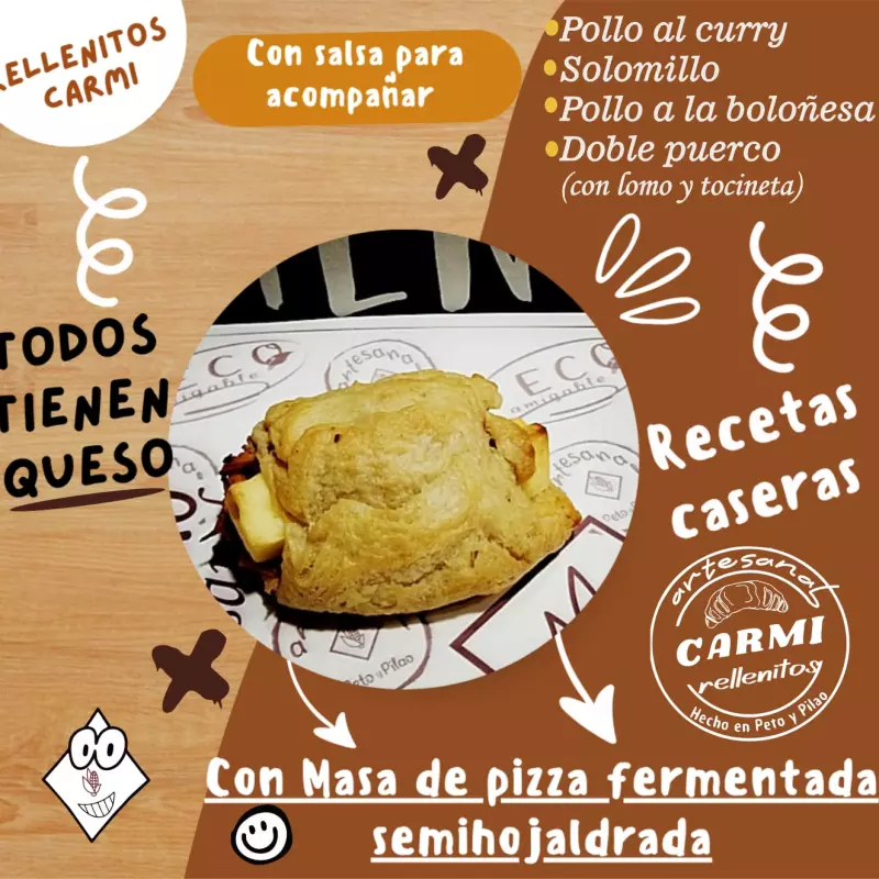 Rellenito CaRMi queso Pollo al curry