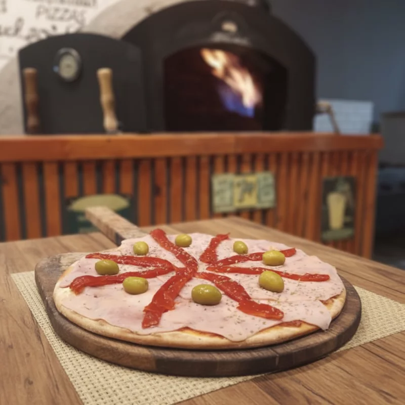 jamon y morron al Horno de Barro