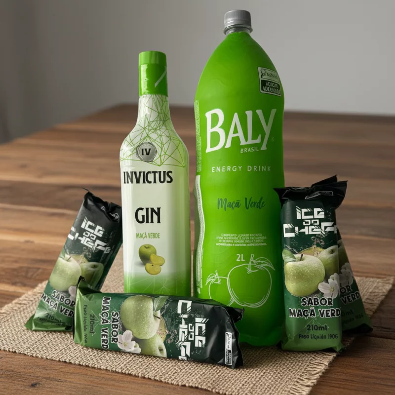 COMBO GIN INVICTUS MAÇÃ VERDE