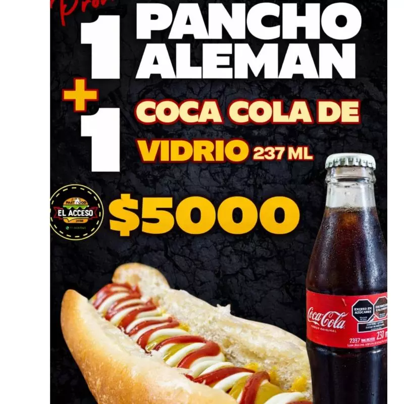 Pancho Alemán + Coca vidrio