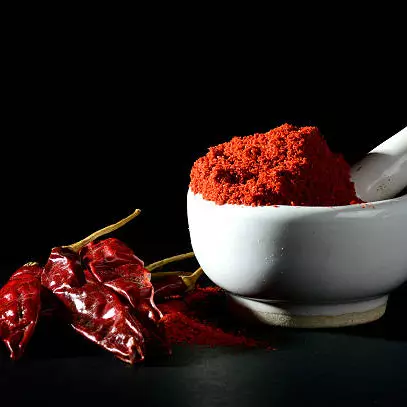 Pimenta caiena em pó