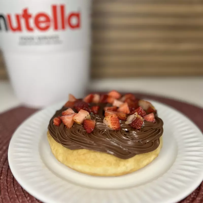 Donut de Nutella com Morango