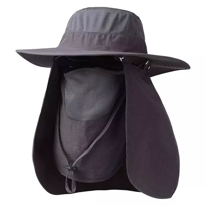 Sombrero con solapa gris