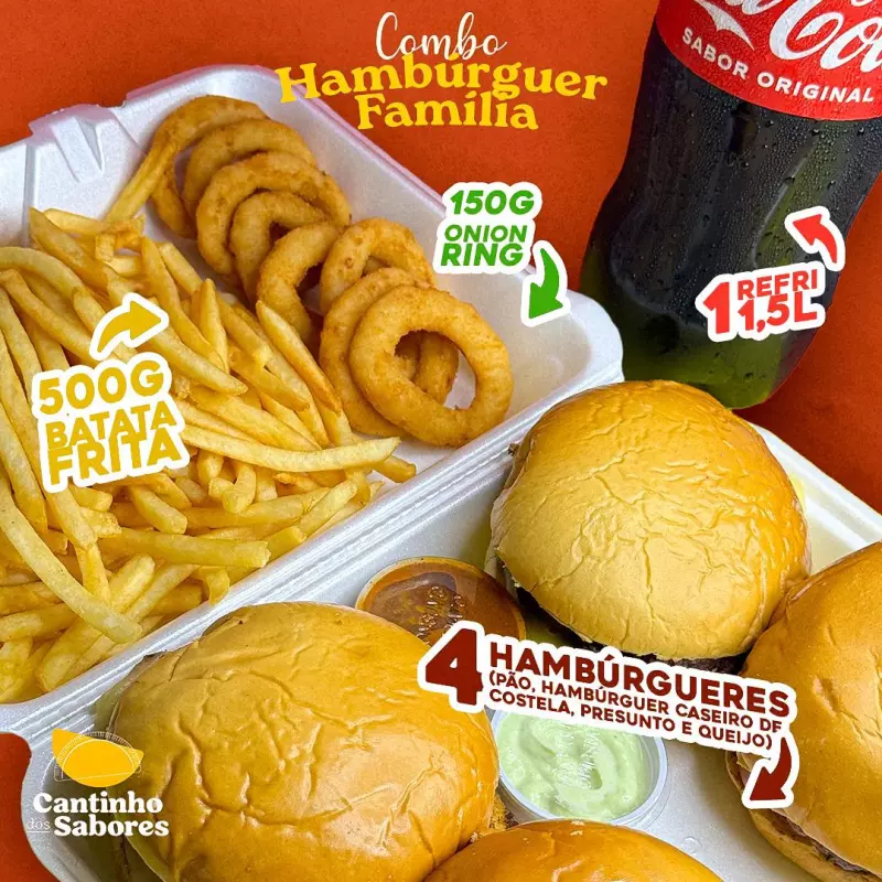 Combo hambúrguer família