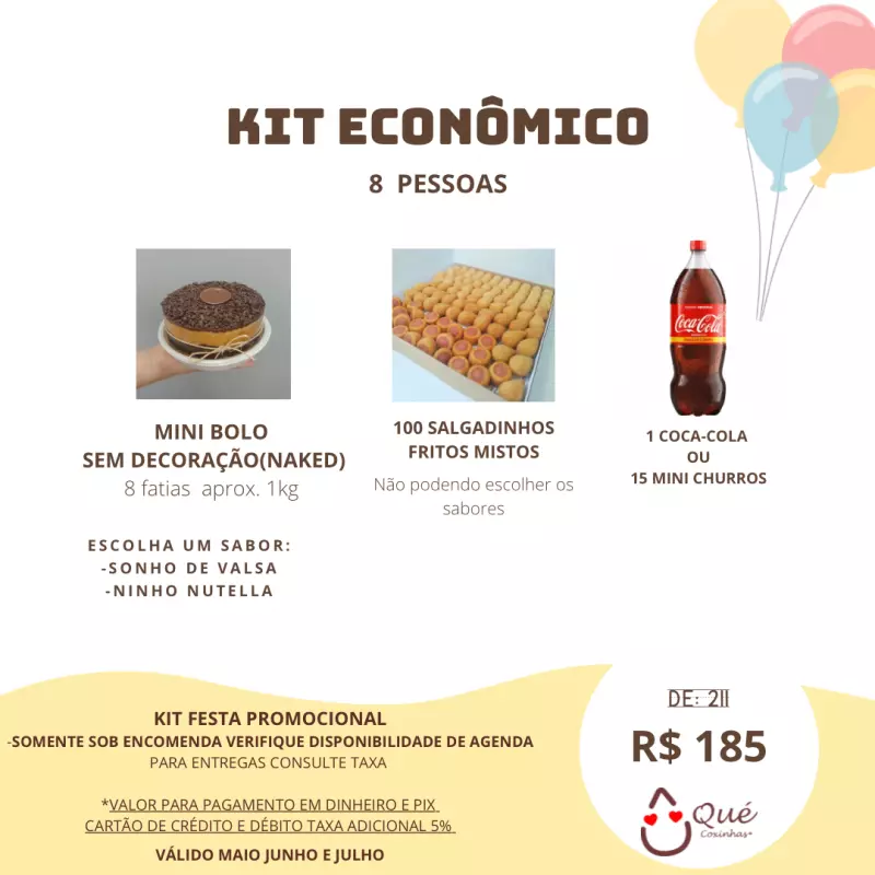 KIT ECONOMICO - 8 pessoas