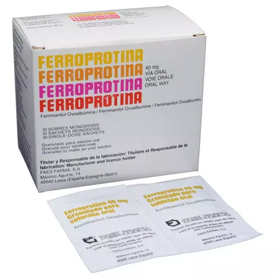 FERROPROTINA 40MG 30 SOBRES