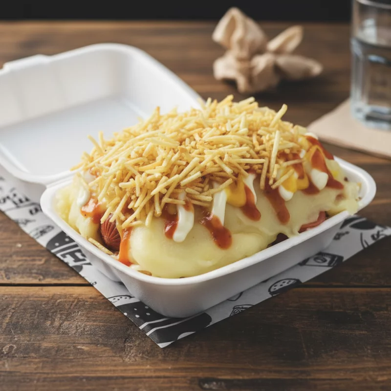 Hot Dog Frango no prato