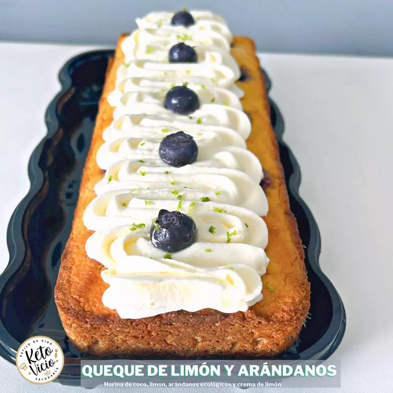 Queque de limón y arándanos