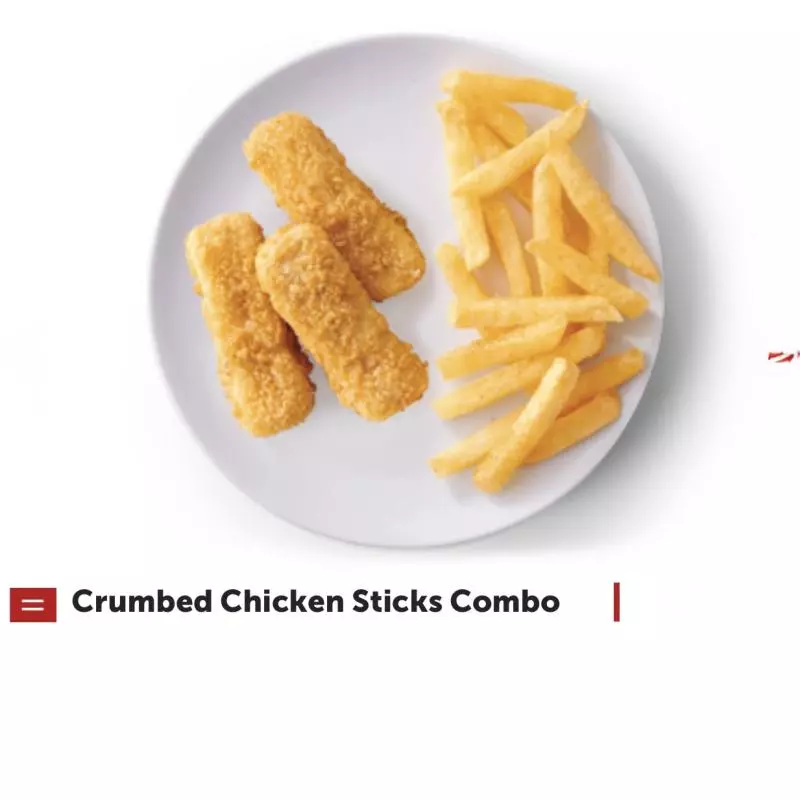 Kids crumbed chicken sticks combo