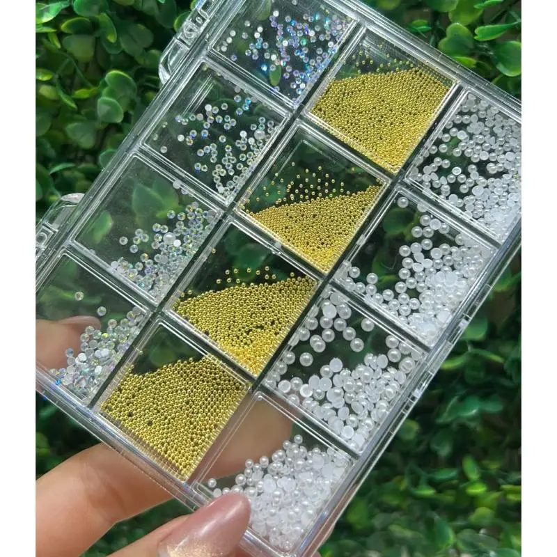 Caixinha C/Strass Caviar E Perolas