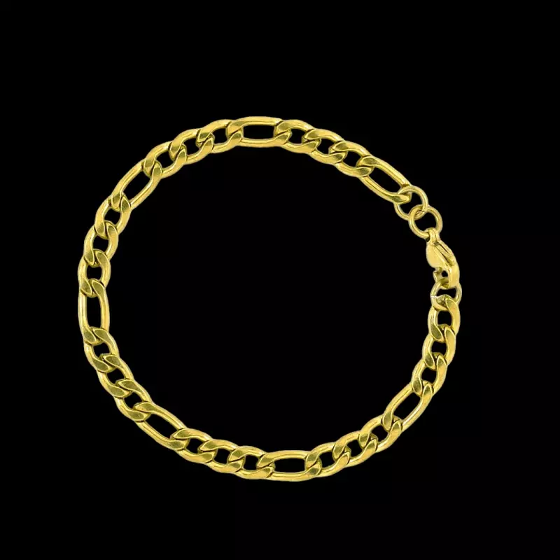 5mm Gold Figaro Bracelet