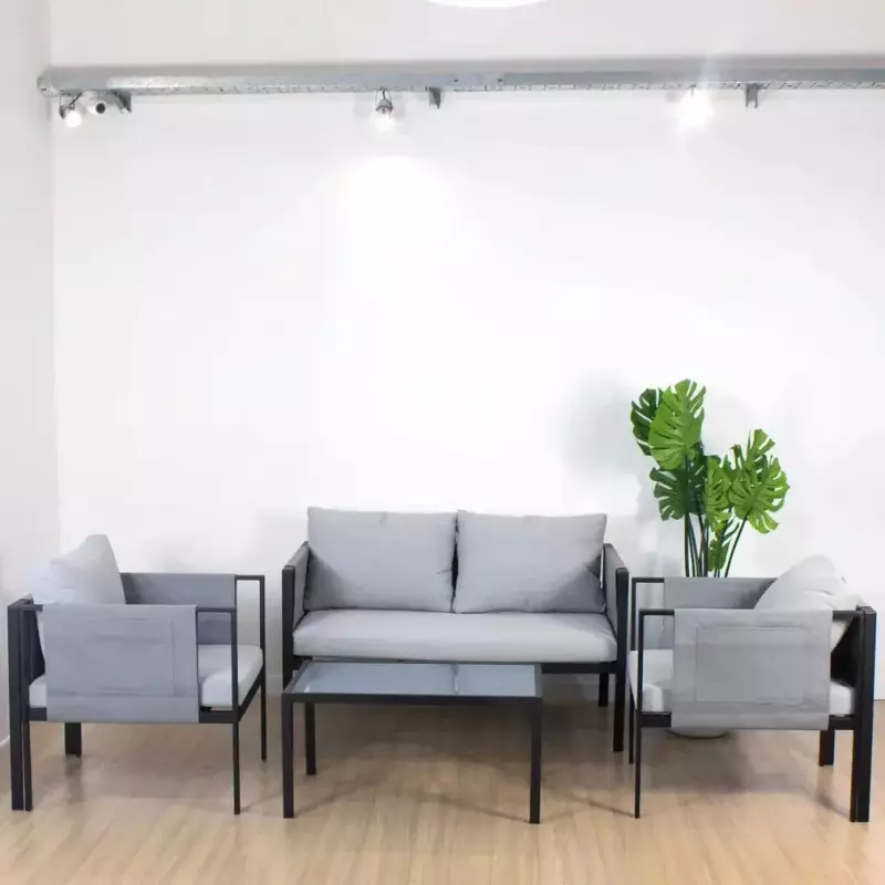 Set Bahía Exterior Gris Claro