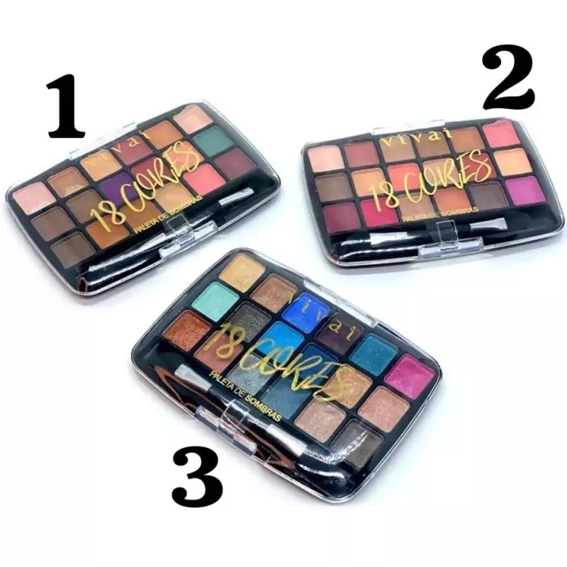 Paleta de sombras 18 cores
