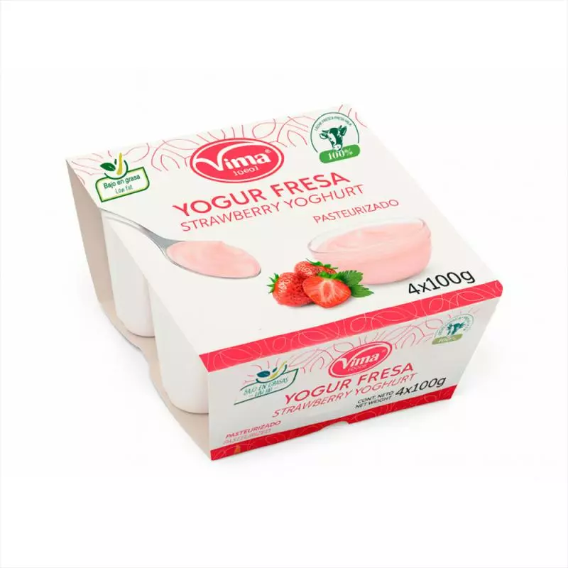 Yogurt Vima de fresa (4 unidades)