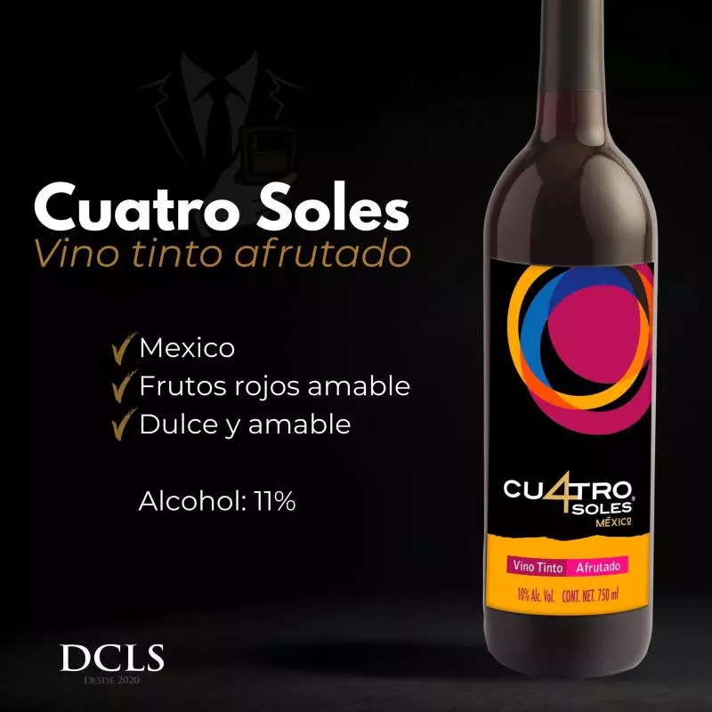 Cuatro Soles vino tinto afrutado