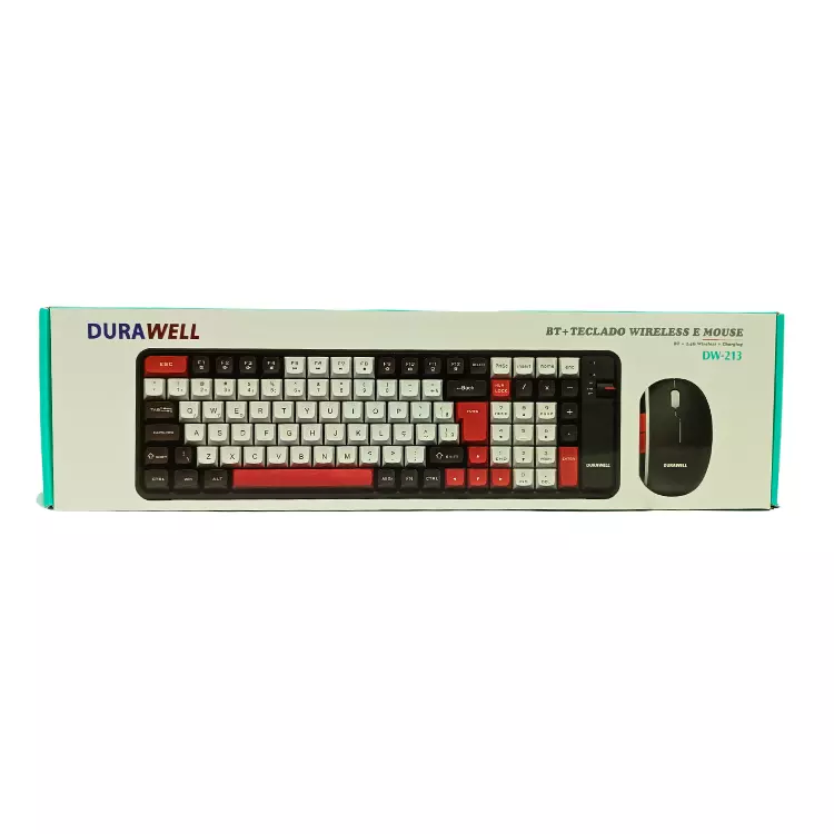 KIT TECLADO S/FIO DURAWELL DW-213
