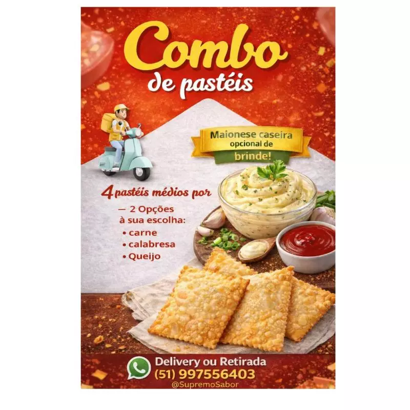 Combo de pasteis médios.