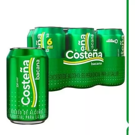 Cerveza costeña bacana lata x 330ml