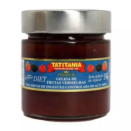 Geleia de frutas vermelhas diet