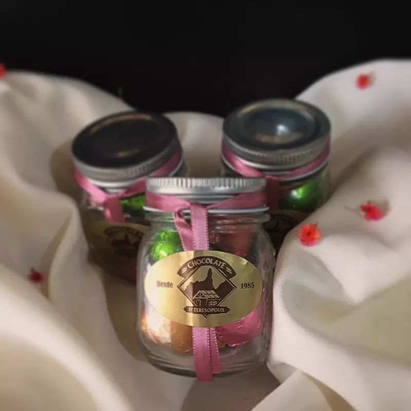 Pote de Vidro Com Corações Variados