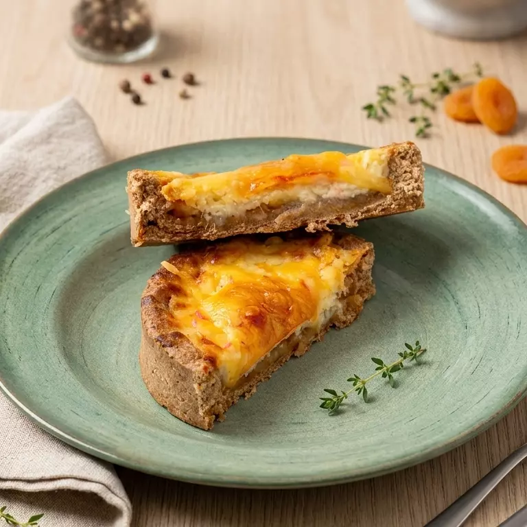 Quiche de Queijo Reino com Damasco