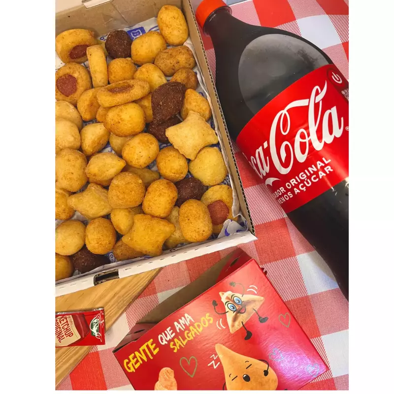 100 Salgados + Refri (2l) Grátis