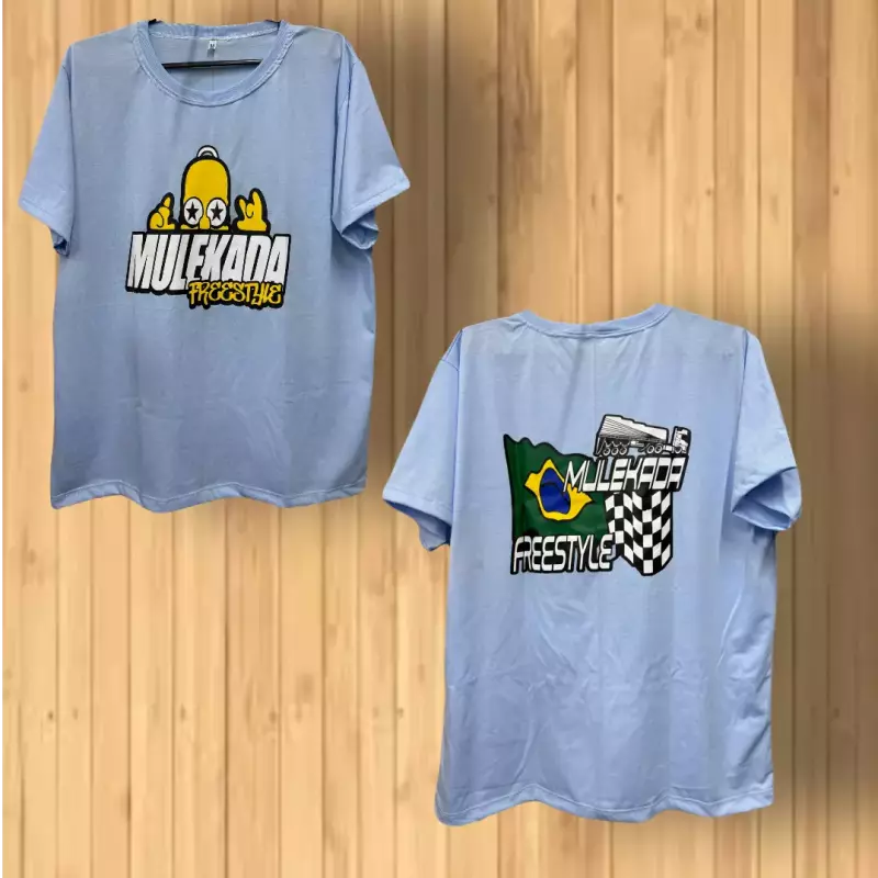 CAMISETA LINHA SMPSONS AZUL CLARO