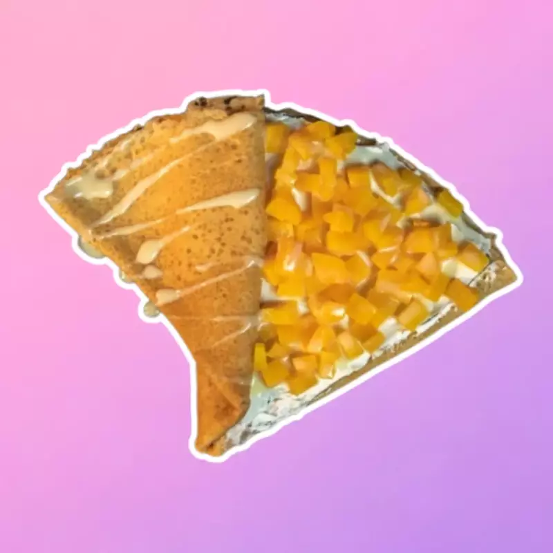 Crepa Duraznos con crema