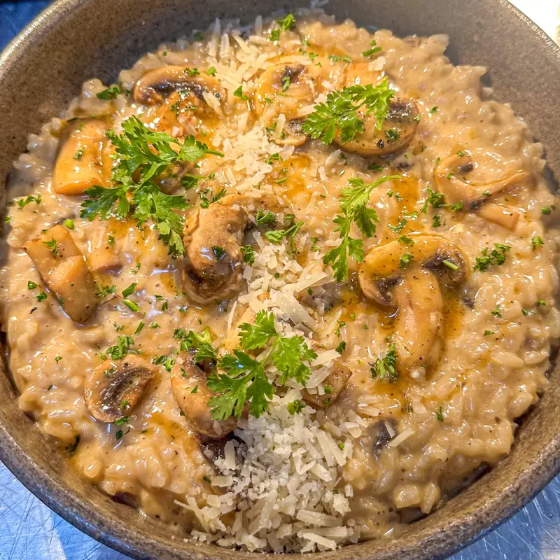 RISOTTO POLLO CHAMPIÑONES