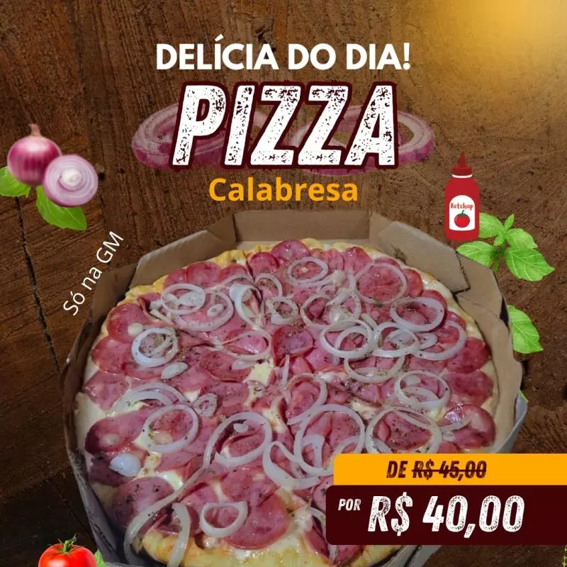 Delicia do Dia Pizza de Calabresa