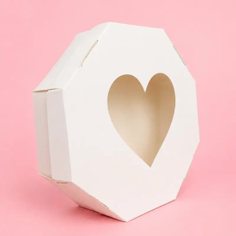 Octagonal corazón blanca RG2406