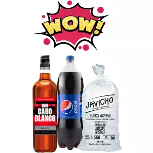 Combo Ron cabo blanco black 750ml