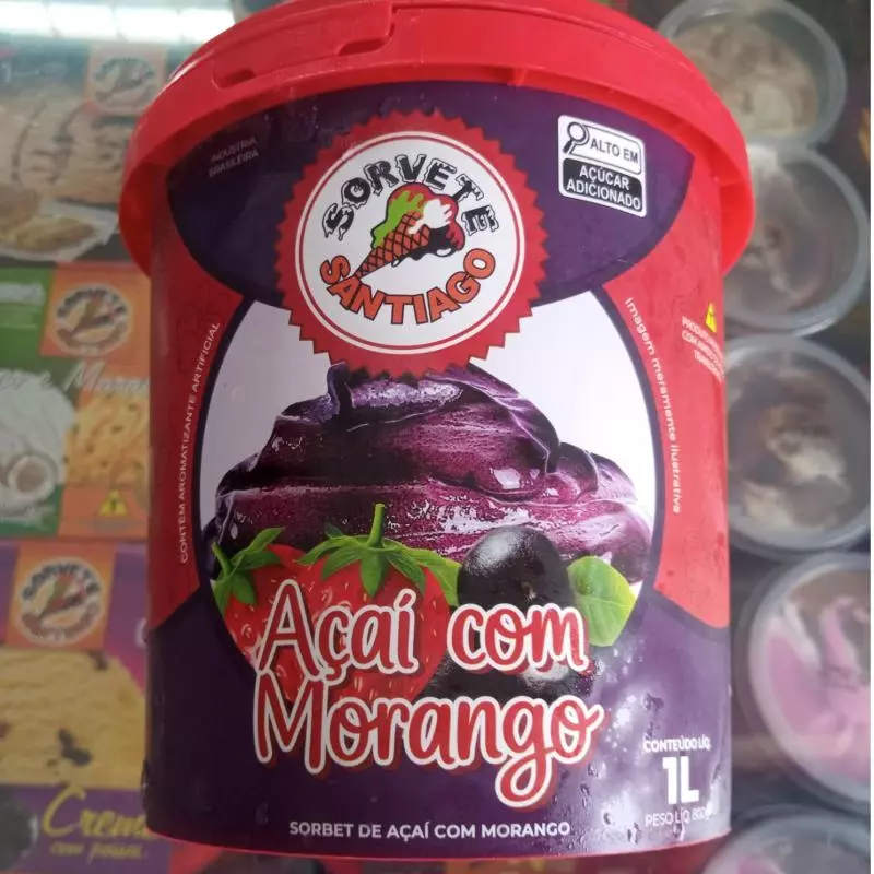 Açaí Com Morango 1L Santiago
