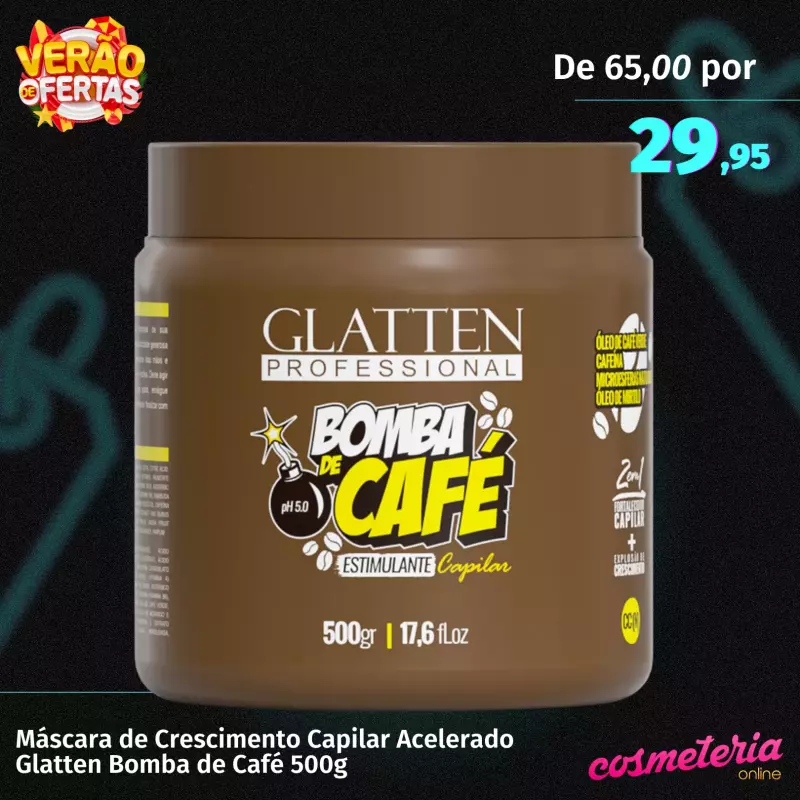 Máscara Glatten Bomba de Café 500g