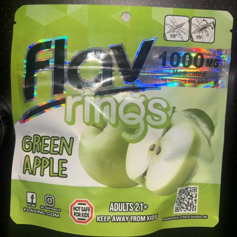 Flav green apple gummies (1000 mg)