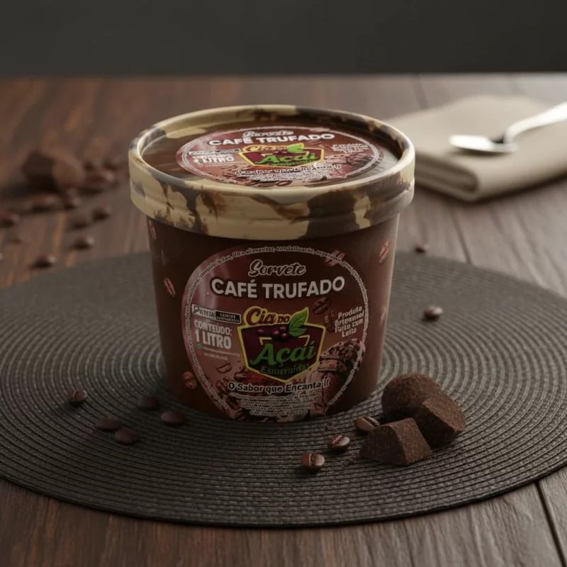 Sorvete café trufado 1 litro