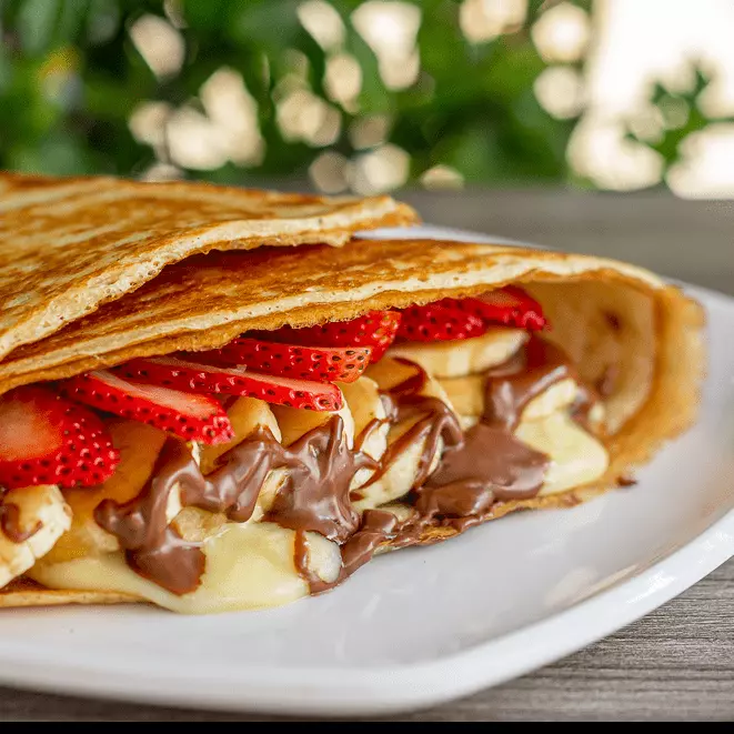 Nutella banano y fresa (sin queso)