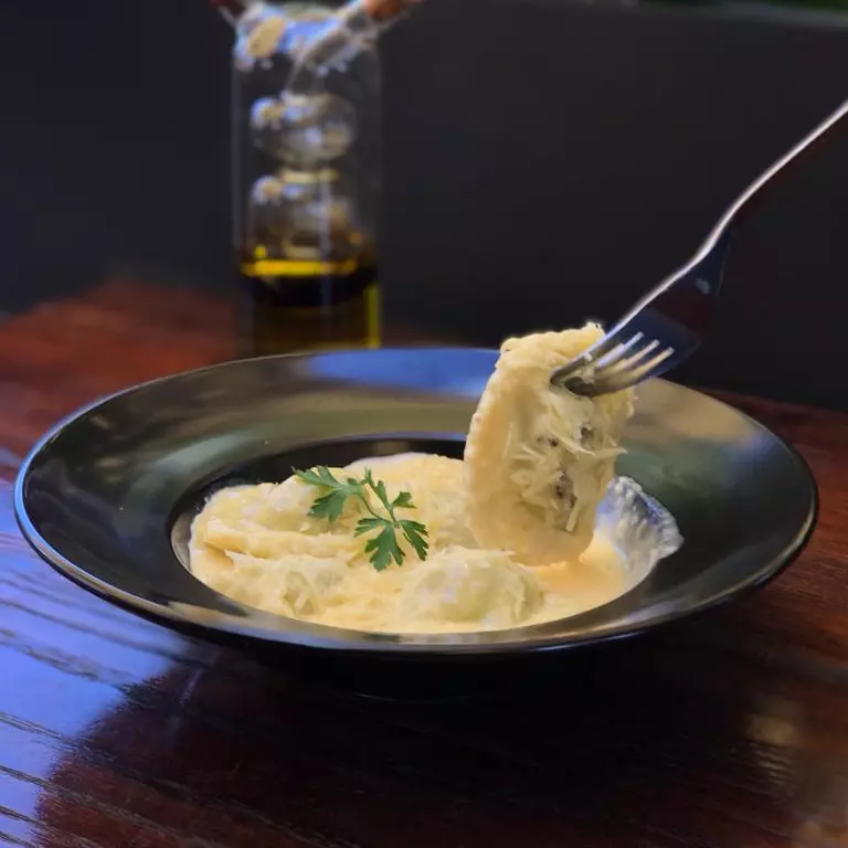 Sorrentinos espinaca y nuez