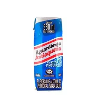 Aguardiente antioqueño azul cuarto x 260ml