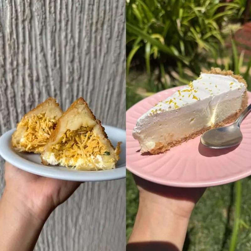COXINHA DE FRANGO + TORTA DE LIMÃO