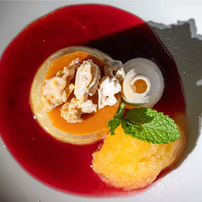 FLAN DE CHOCOLATE BLANCO