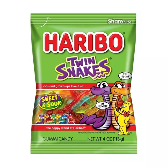 Haribo twin snakes 4oz