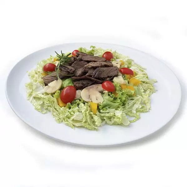 Salada com Iscas de Filé Mignon