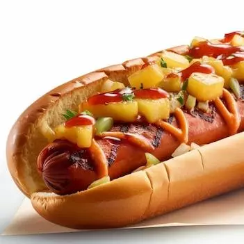Hot Dog Hawaiano.