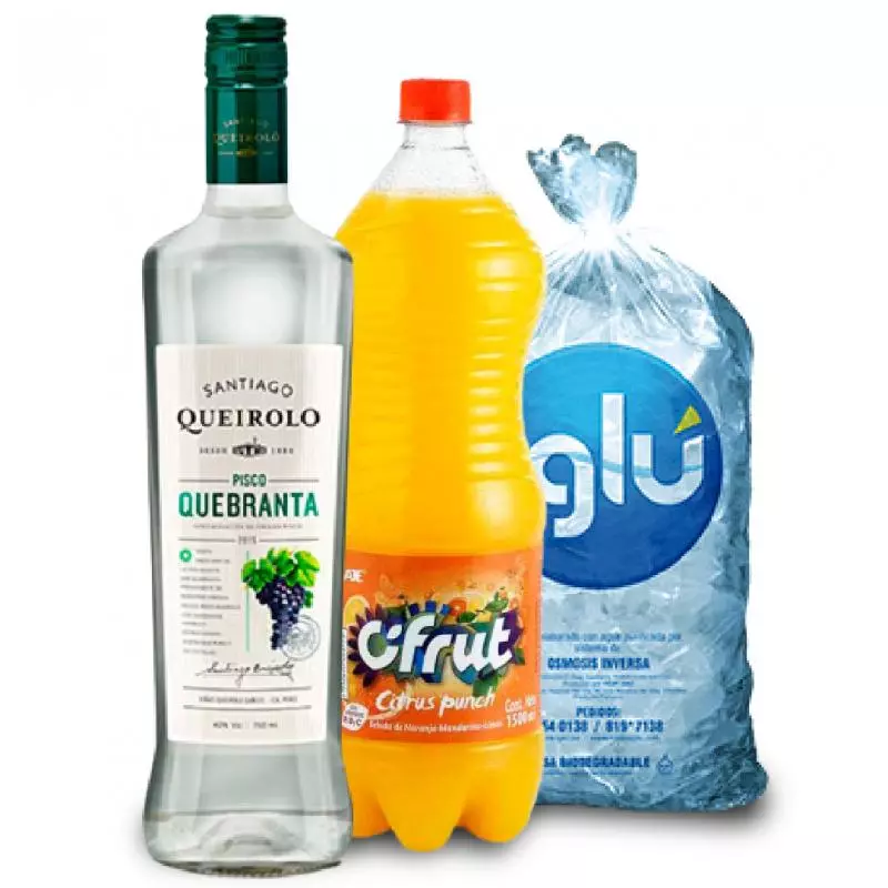 Combo Pisco Santiago Queirolo Quebranta
