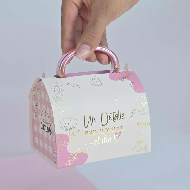 Caja mug estampada flores ros