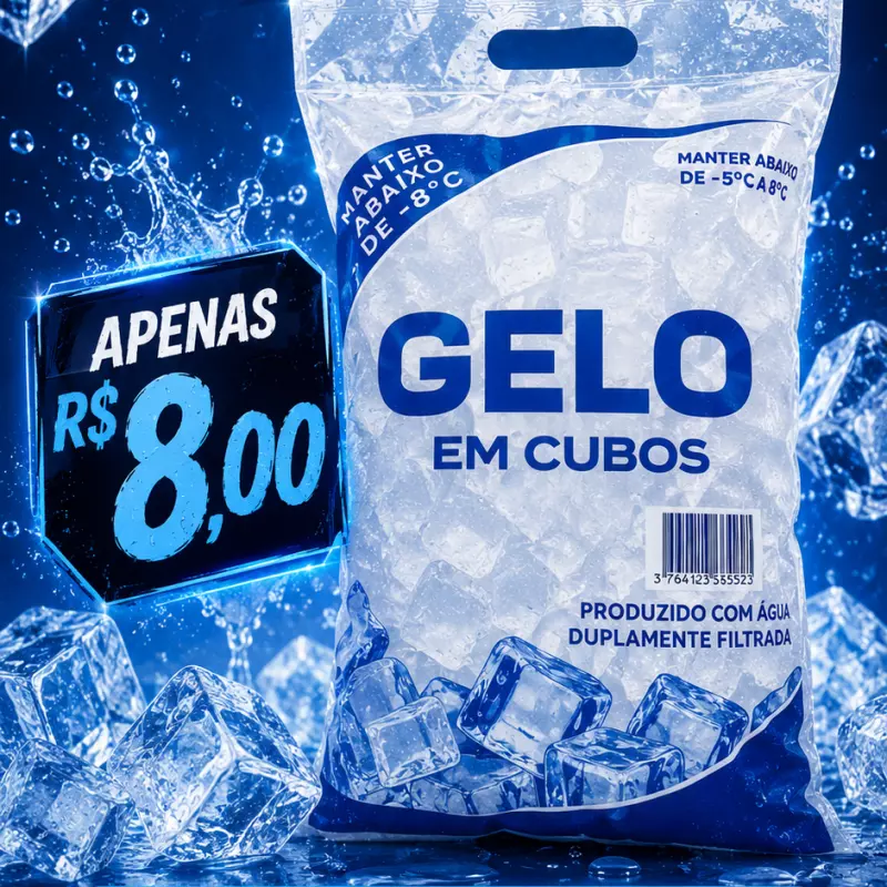 Gelo cubo 3kg