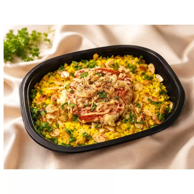 Hambúrguer de frango.