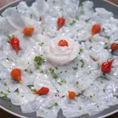 Carpaccio Peixe Branco 24 unidades
