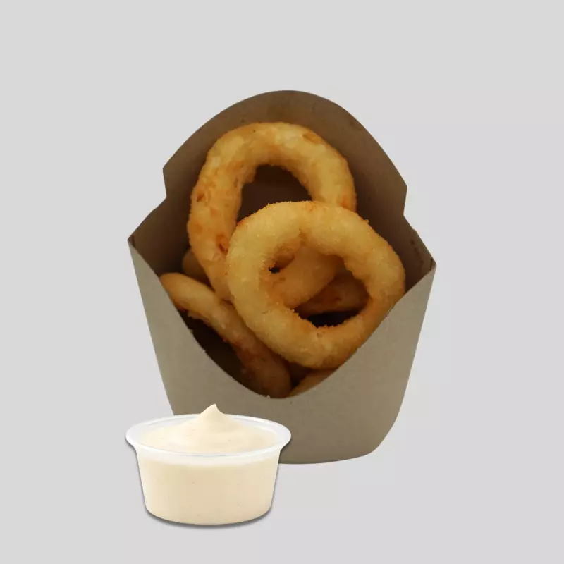 Aros de cebolla + dip